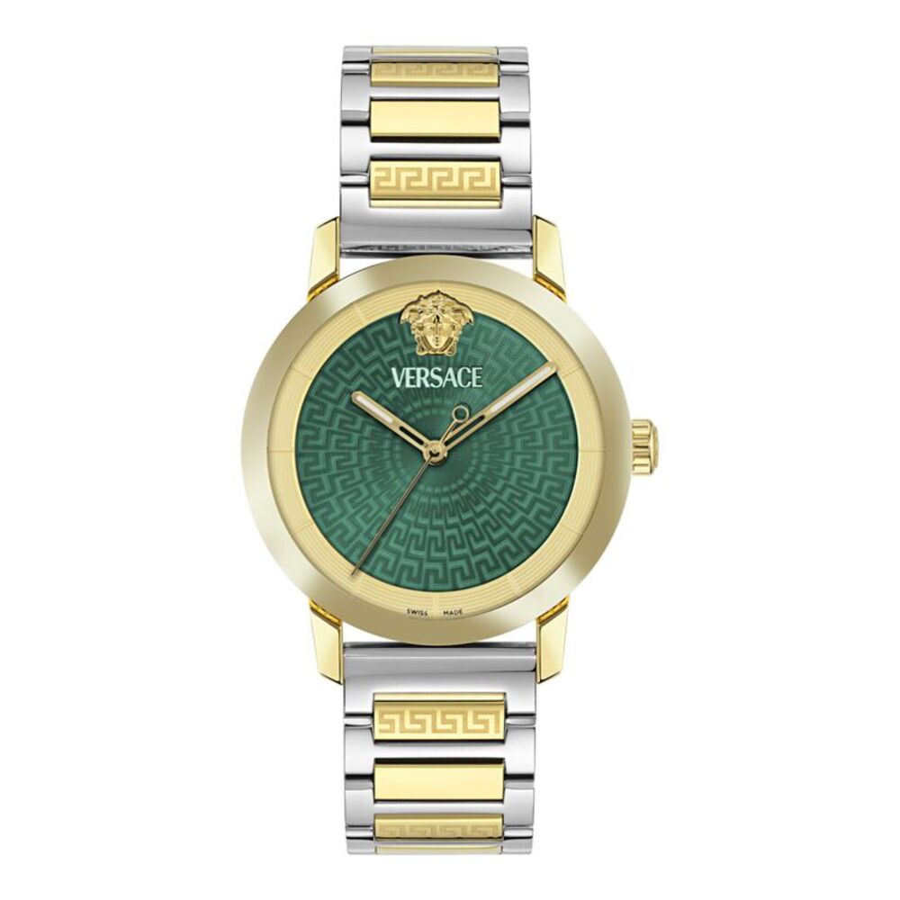 Versace V-Helix Bracelet Watch Two Tone Mens